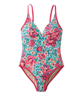 Women's Coastal Essentials Swimwear, V-Neck Tanksuit Print | L.L.Bean