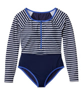 Women's Coastal Essentials Swimwear, Long-Sleeve Tanksuit Print | L.L.Bean