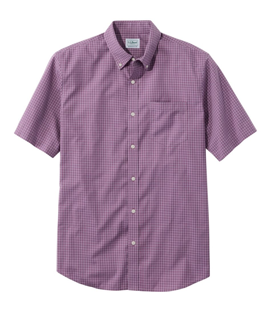 Men's Wrinkle-Free Kennebunk Sport Shirt, Traditional Fit Short-Sleeve Check | L.L.Bean