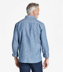 Men's Comfort Stretch® Chambray Shirt, Traditional Untucked Fit, Long-Sleeve | L.L.Bean