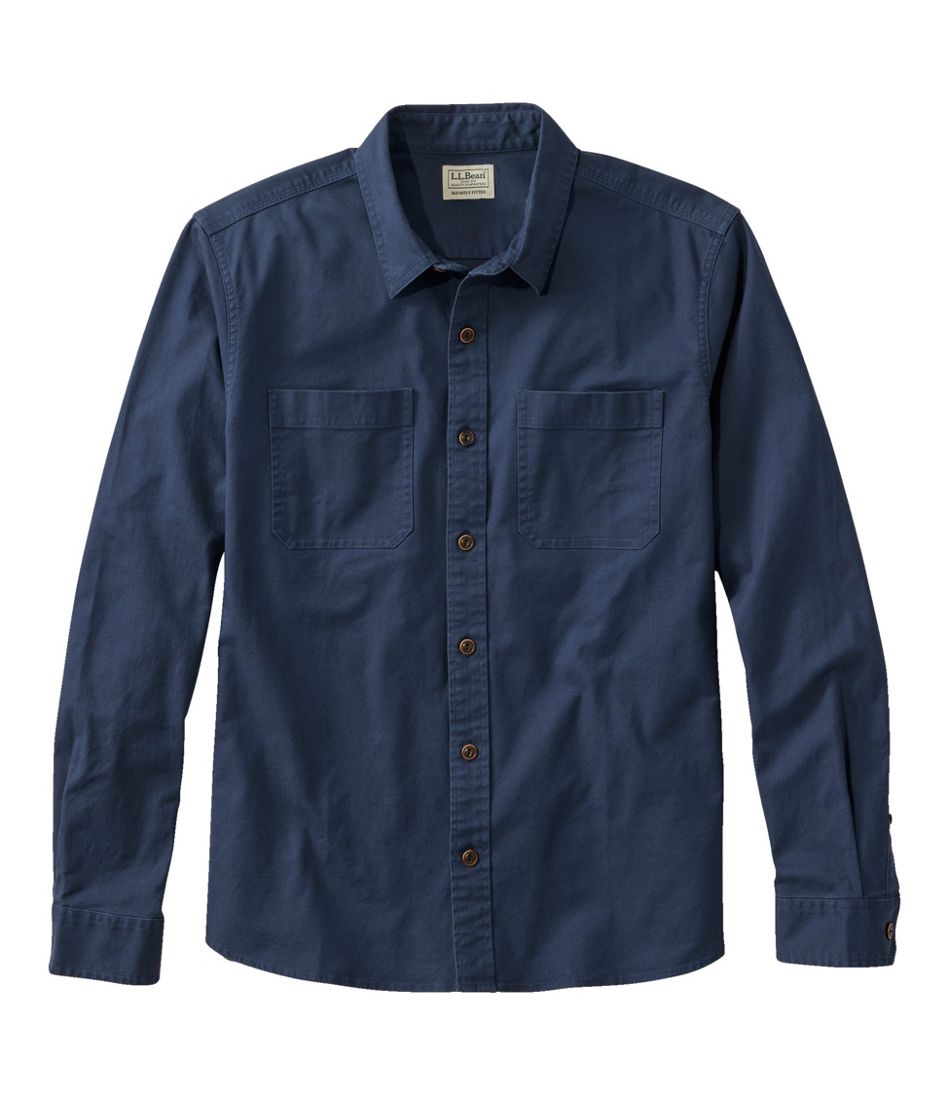 Men's BeanFlex® Twill Shirt, Slightly Fitted Untucked Fit, Long-Sleeve | L.L.Bean