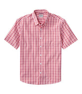 Men's Comfort Stretch Performance® Shirt, Short-Sleeve, Slightly Fitted Untucked Fit, Plaid | L.L.Bean