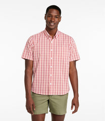 Men's Comfort Stretch Performance® Shirt, Short-Sleeve, Slightly Fitted Untucked Fit, Plaid | L.L.Bean