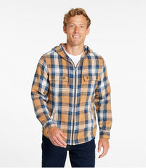 Men's 1912 Field Flannel Shirt, Hooded, Slightly Fitted Untucked Fit, Plaid | L.L.Bean