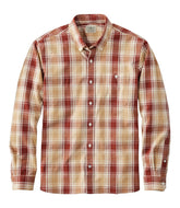 Men's Comfort Stretch® Chambray Shirt, Long-Sleeve, Slightly Fitted Untucked Fit, Plaid | L.L.Bean