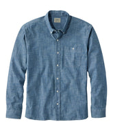 Men's Comfort Stretch® Chambray Shirt, Long-Sleeve, Slightly Fitted Untucked Fit | L.L.Bean