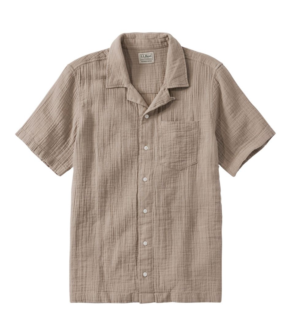Men's Cloud Gauze Shirt, Short-Sleeve, Slightly Fitted Untucked Fit | L.L.Bean