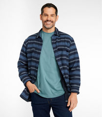 Men's Fleece-Lined Flannel Shirt, Traditional Fit, Stripe | L.L.Bean