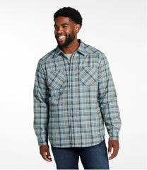 Men's Katahdin Performance Flannel Shirt-Jacket, Hi-Pile Fleece-Lined Plaid | L.L.Bean
