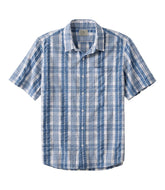 Men's Organic Cotton Seersucker Shirt, Short-Sleeve, Slightly Fitted, Plaid | L.L.Bean