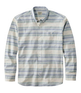 Men's Comfort Stretch Chambray Shirt, Traditional Untucked Fit, Long-Sleeve, Stripe | L.L.Bean