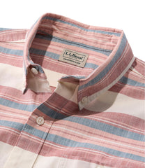 Men's Comfort Stretch Chambray Shirt, Traditional Untucked Fit, Short-Sleeve, Stripe | L.L.Bean