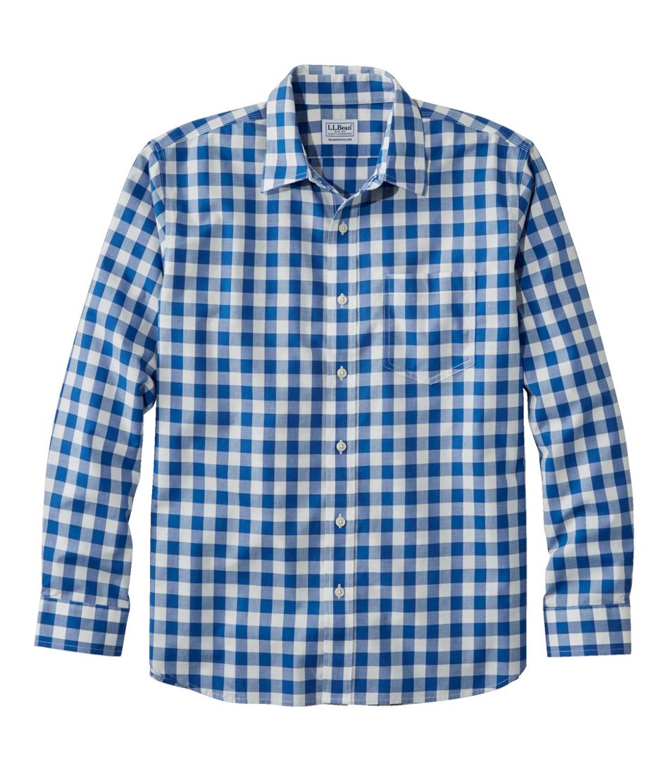 Men's Bean's Wrinkle-Free Everyday Shirt, Traditional Untucked Fit, Plaid, Long-Sleeve | L.L.Bean