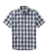Men's Comfort Stretch® Chambray Shirt, Slightly Fitted Untucked Fit, Short-Sleeve, Plaid | L.L.Bean