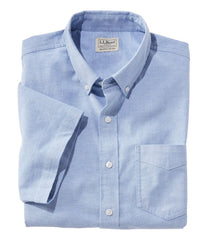 Men's Comfort Stretch® Oxford Shirt, Slightly Fitted Untucked Fit, Short-Sleeve | L.L.Bean