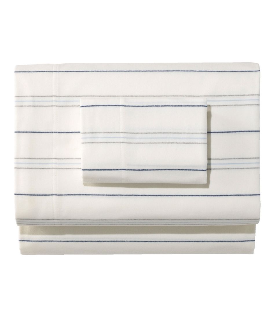 Organic Flannel Sheet Collection, Stripe | L.L.Bean
