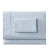 Sunwashed Percale Sheet Collection, Stamped Leaf Print | L.L.Bean