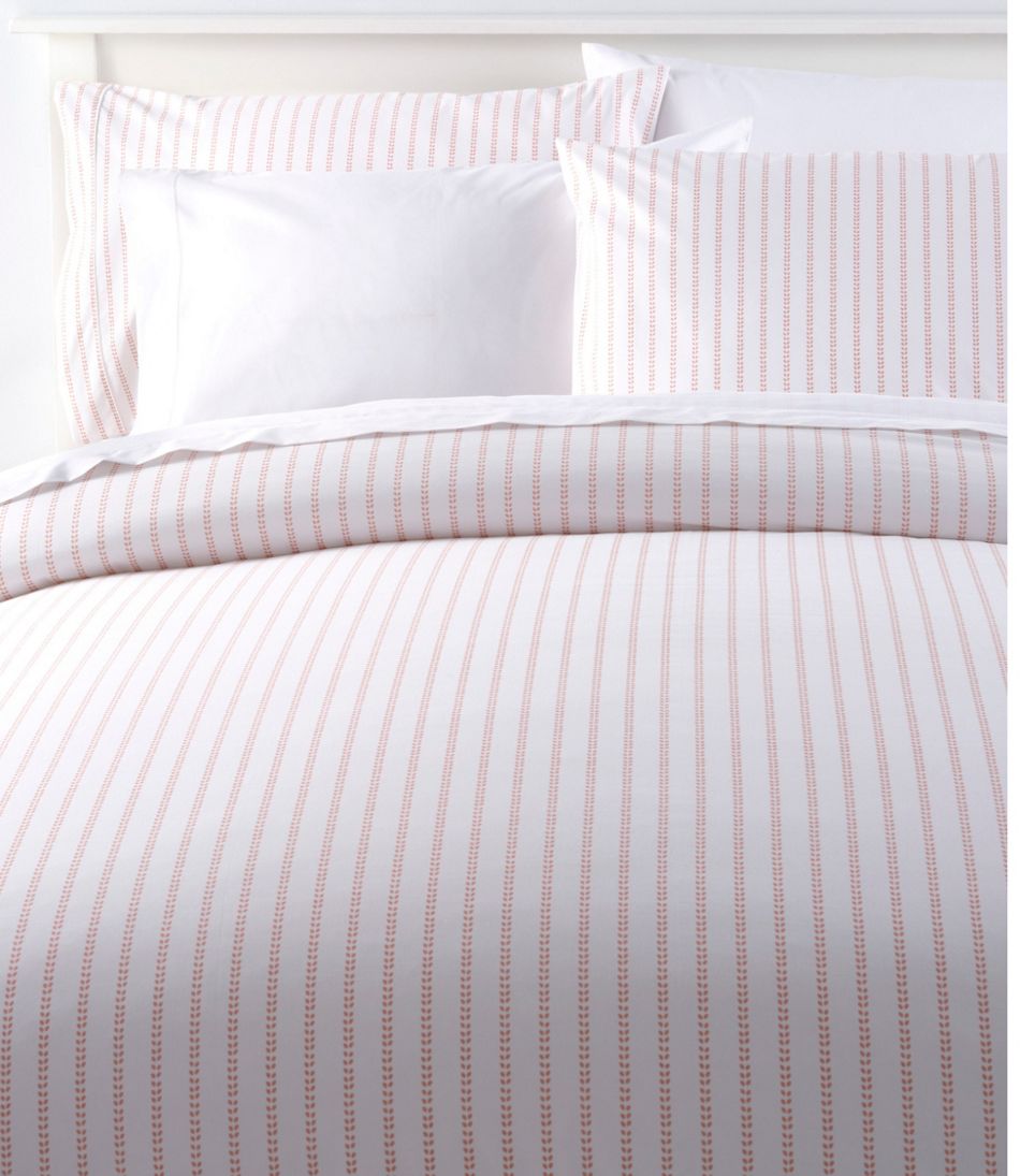 Sunwashed Percale Comforter Cover, Stripe Leaf | L.L.Bean