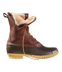 Men's Bean Boots, 10" Shearling-Lined Tumbled Leather | L.L.Bean