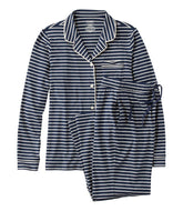 Women's Super-Soft Shrink-Free Button Front Pajama Set, Stripe | L.L.Bean