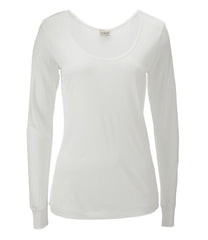 Women's Silk Pointelle, Long-Sleeve Scoopneck | L.L.Bean