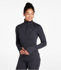 Women's Midweight Base Layer Crew Top, 1/4 Zip | L.L.Bean