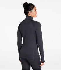 Women's Midweight Base Layer Crew Top, 1/4 Zip | L.L.Bean