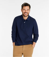 Men's Premium Double L® Polo, Long-Sleeve Without Pocket | L.L.Bean