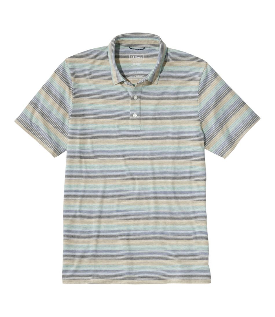 Men's Comfort Stretch Performance® Pima Polo, Short-Sleeve, Stripe | L.L.Bean