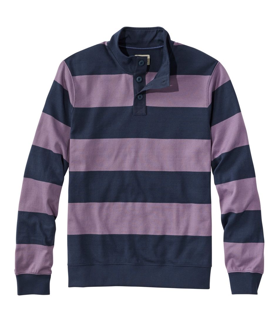 Men's Bean's Vintage Soft Rugby, Mockneck, Stripe | L.L.Bean