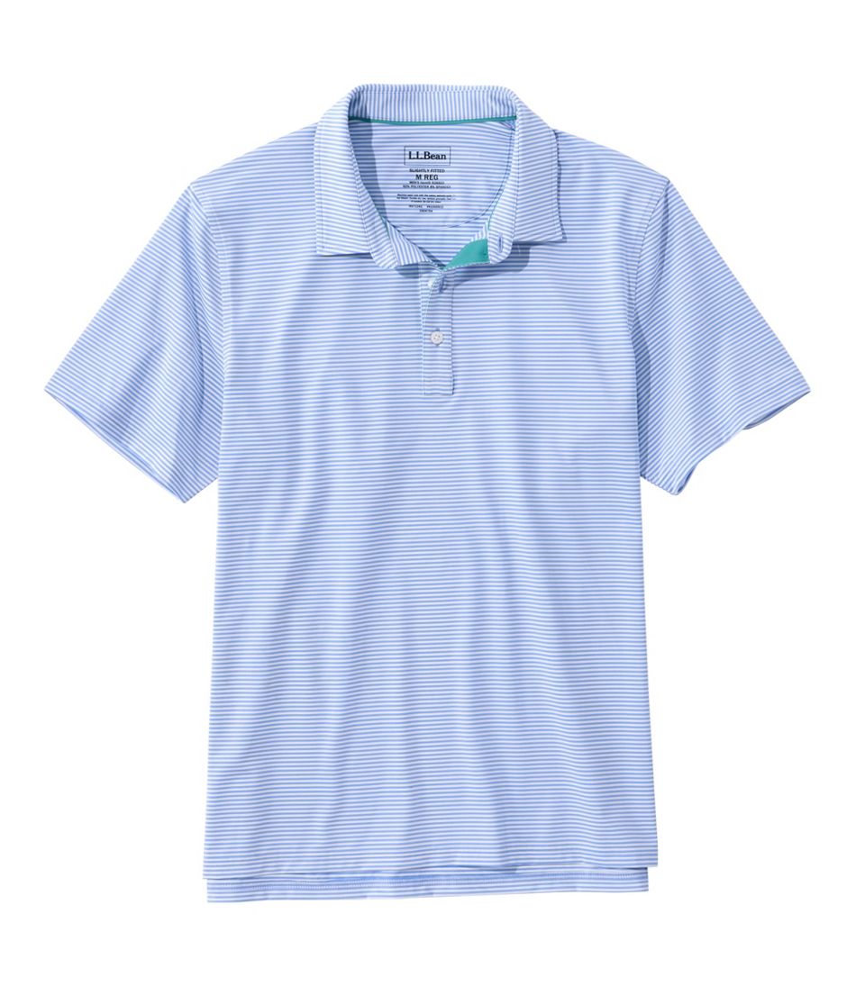 Men's Comfort Stretch Performance® Party Polo, Slightly Fitted, Short-Sleeve, Stripe | L.L.Bean
