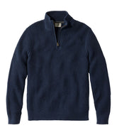 Men's Organic Cotton Waffle Sweater, Quarter Zip | L.L.Bean