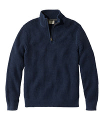 Men's Organic Cotton Waffle Sweater, Quarter Zip | L.L.Bean