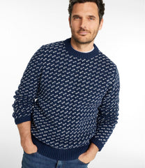 Men's Bean's Classic Ragg Wool Sweater, Crewneck, Bird's-Eye | L.L.Bean