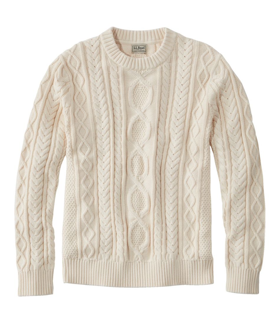 Men's Bean's Heritage Soft Cotton Fisherman Sweater, Crewneck | L.L.Bean