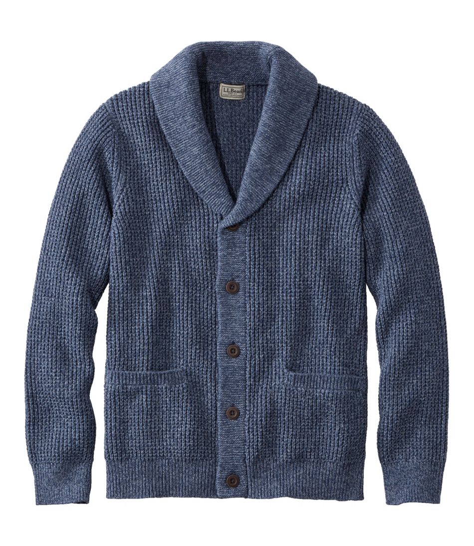 Men's Organic Cotton Waffle Sweater, Cardigan | L.L.Bean