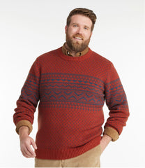 Men's Bean's Classic Ragg Wool Sweater, Crewneck, Fair Isle | L.L.Bean