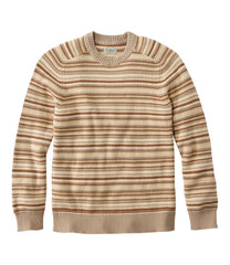 Men's Sunwashed Textured Cotton Sweater, Crewneck, Stripe | L.L.Bean