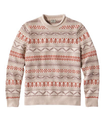 Men's Organic Cotton Waffle Sweater, Crewneck, Fair Isle | L.L.Bean