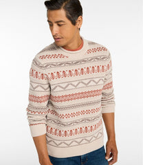 Men's Organic Cotton Waffle Sweater, Crewneck, Fair Isle | L.L.Bean