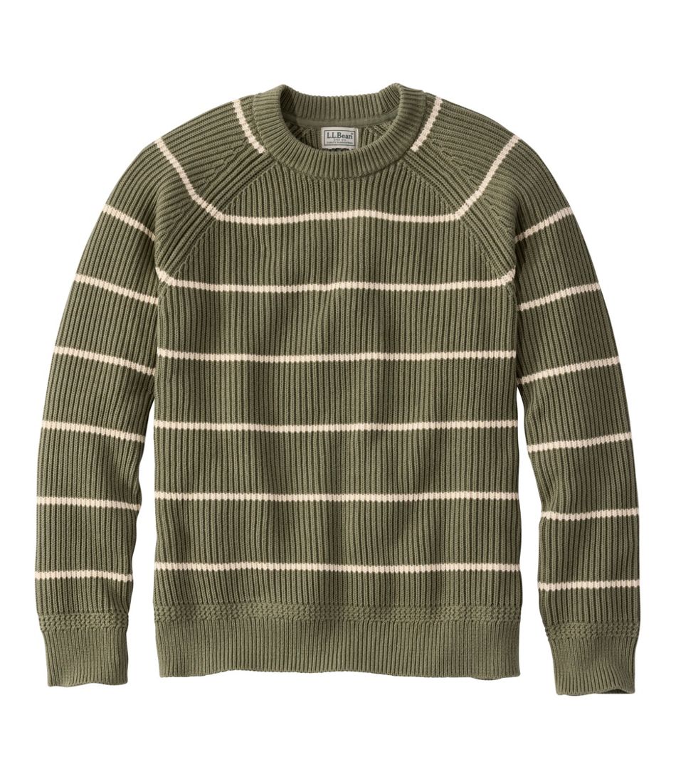 Men's Mariner Rib Crew Sweater, Stripe | L.L.Bean
