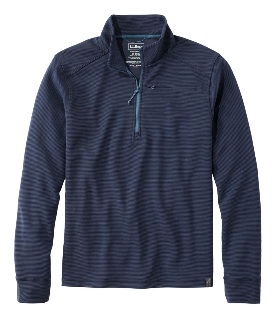 Men's VentureStretch Ottoman-Rib Pullover, Quarter-Zip | L.L.Bean