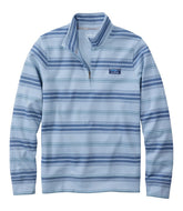 Men's Comfort Stretch Performance® Piqué, Quarter-Zip Pullover, Stripe | L.L.Bean