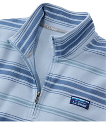 Men's Comfort Stretch Performance® Piqué, Quarter-Zip Pullover, Stripe | L.L.Bean