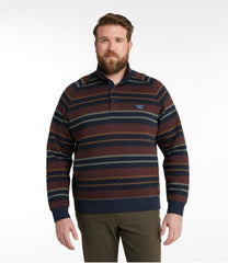 Men's Quilted Sweatshirt, Mockneck, Stripe | L.L.Bean
