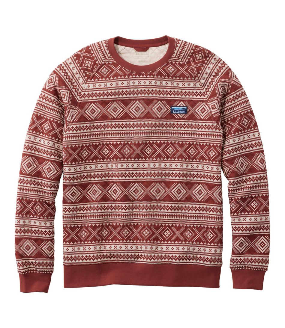 Men's Bean's Quilted Sweatshirt, Crewneck, Print | L.L.Bean