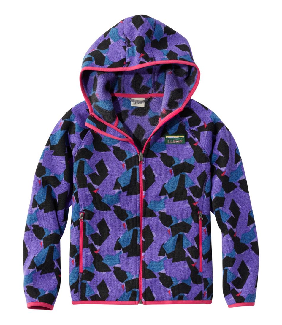 Kids' Sweater Fleece, Hooded Print | L.L.Bean