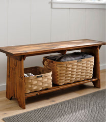 Rustic Wooden Mudroom Bench, Large | L.L.Bean