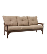 All-Weather Patio Sofa with Textured Cushions, Mahogany | L.L.Bean