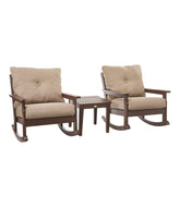 All-Weather Patio Rocker Set with Side Table, Mahogany | L.L.Bean